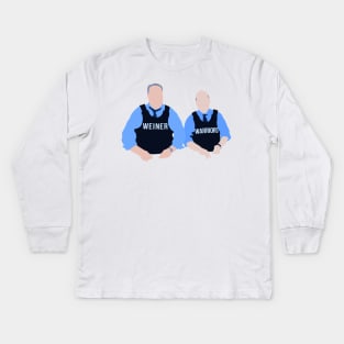 Scully & Hitchcock: Weiner Warriors Kids Long Sleeve T-Shirt